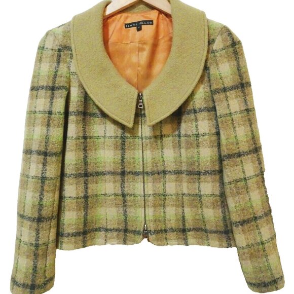 S Vtg 90s Jenne Maag Plaid Boucle Clueless Y2K Preppy Rich Girl Skirt Suit Set - Picture 2 of 10